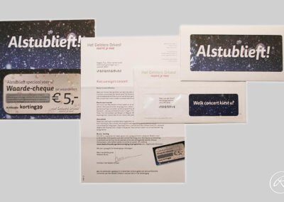 Het Gelders Orkest, direct mailing cheque